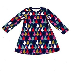 Hanna Andersson Christmas Tree Print A Line Dress